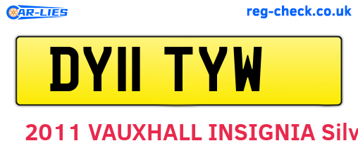 DY11TYW are the vehicle registration plates.