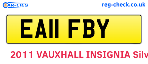 EA11FBY are the vehicle registration plates.