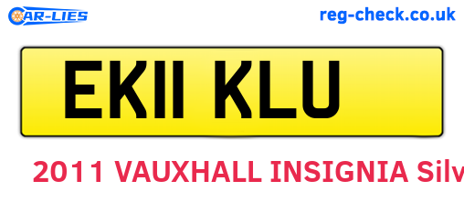 EK11KLU are the vehicle registration plates.