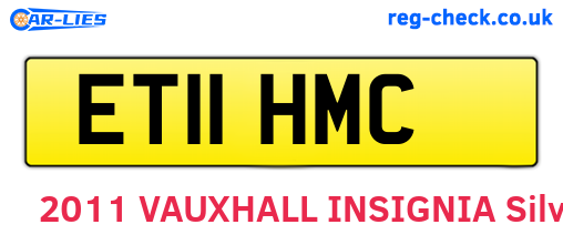 ET11HMC are the vehicle registration plates.