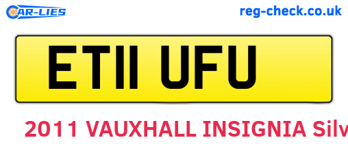 ET11UFU are the vehicle registration plates.