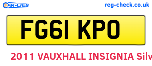 FG61KPO are the vehicle registration plates.