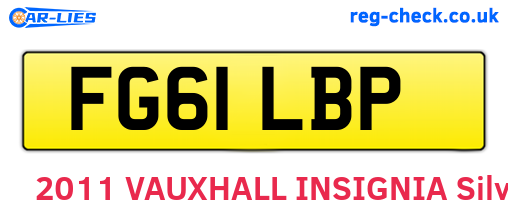FG61LBP are the vehicle registration plates.
