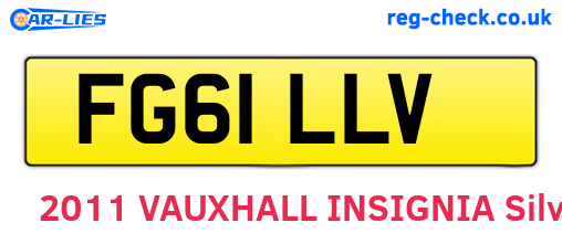 FG61LLV are the vehicle registration plates.