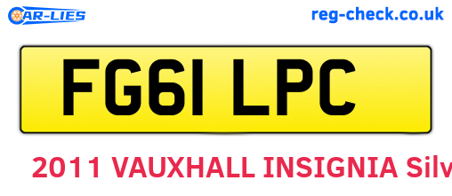 FG61LPC are the vehicle registration plates.
