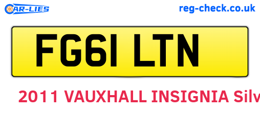 FG61LTN are the vehicle registration plates.
