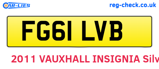 FG61LVB are the vehicle registration plates.