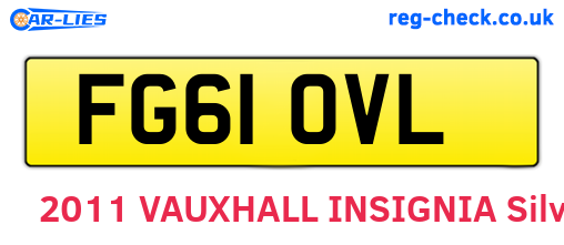 FG61OVL are the vehicle registration plates.