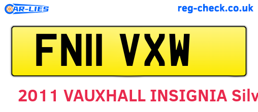 FN11VXW are the vehicle registration plates.