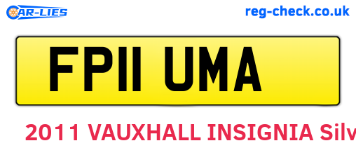 FP11UMA are the vehicle registration plates.