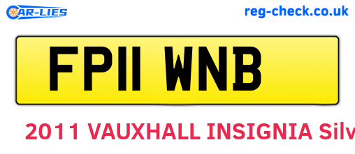 FP11WNB are the vehicle registration plates.