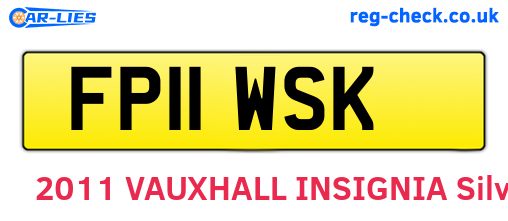 FP11WSK are the vehicle registration plates.