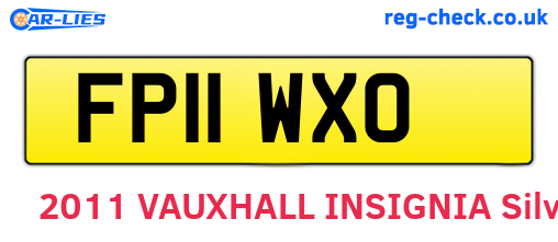 FP11WXO are the vehicle registration plates.