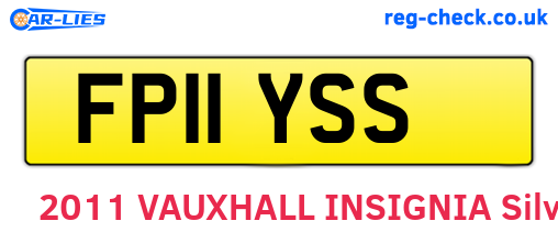FP11YSS are the vehicle registration plates.