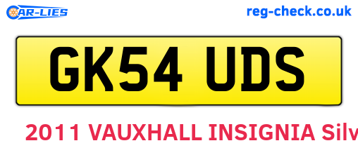 GK54UDS are the vehicle registration plates.