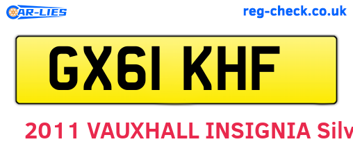 GX61KHF are the vehicle registration plates.