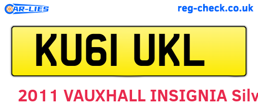 KU61UKL are the vehicle registration plates.