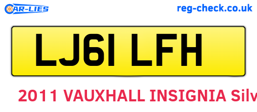 LJ61LFH are the vehicle registration plates.
