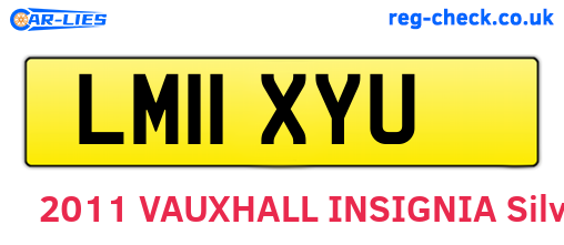 LM11XYU are the vehicle registration plates.