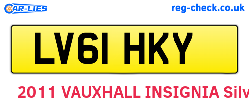 LV61HKY are the vehicle registration plates.