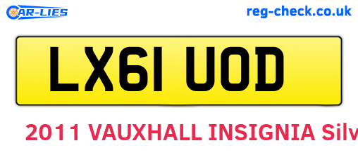 LX61UOD are the vehicle registration plates.