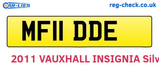 MF11DDE are the vehicle registration plates.