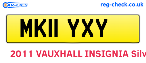 MK11YXY are the vehicle registration plates.