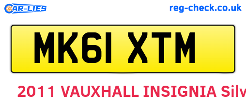 MK61XTM are the vehicle registration plates.