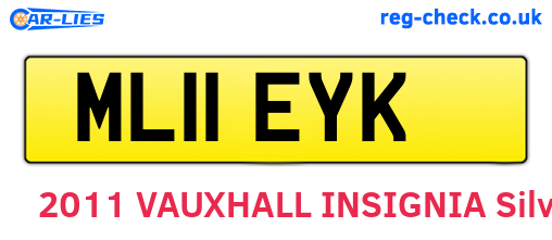 ML11EYK are the vehicle registration plates.