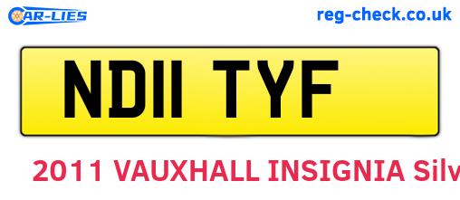 ND11TYF are the vehicle registration plates.