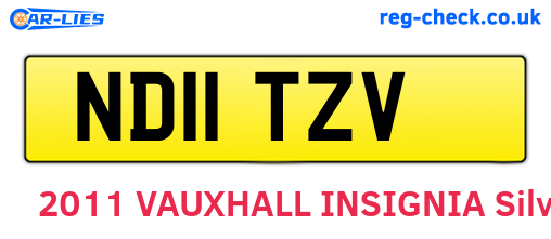 ND11TZV are the vehicle registration plates.