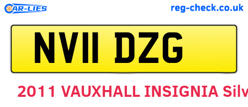 NV11DZG are the vehicle registration plates.
