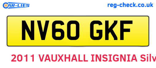 NV60GKF are the vehicle registration plates.