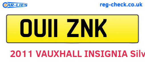 OU11ZNK are the vehicle registration plates.