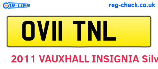 OV11TNL are the vehicle registration plates.