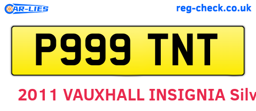 P999TNT are the vehicle registration plates.