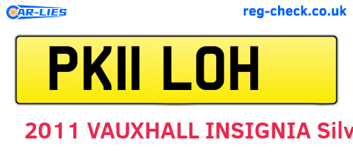 PK11LOH are the vehicle registration plates.
