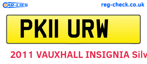 PK11URW are the vehicle registration plates.