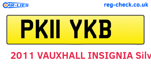 PK11YKB are the vehicle registration plates.