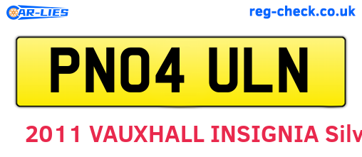 PN04ULN are the vehicle registration plates.