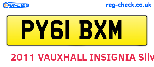 PY61BXM are the vehicle registration plates.