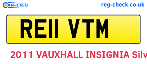 RE11VTM are the vehicle registration plates.