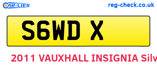 S6WDX are the vehicle registration plates.