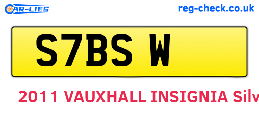 S7BSW are the vehicle registration plates.