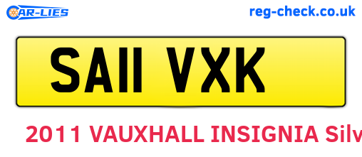 SA11VXK are the vehicle registration plates.