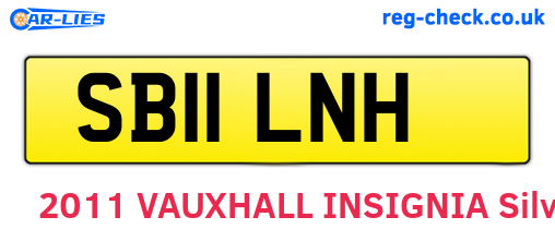 SB11LNH are the vehicle registration plates.