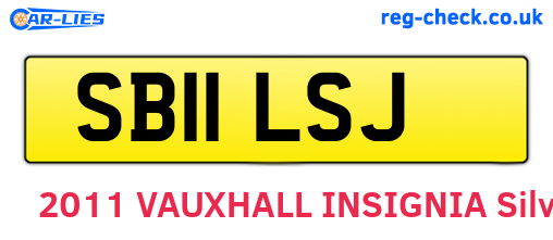SB11LSJ are the vehicle registration plates.