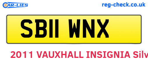 SB11WNX are the vehicle registration plates.