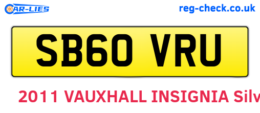SB60VRU are the vehicle registration plates.