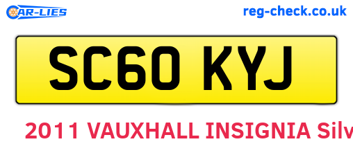 SC60KYJ are the vehicle registration plates.